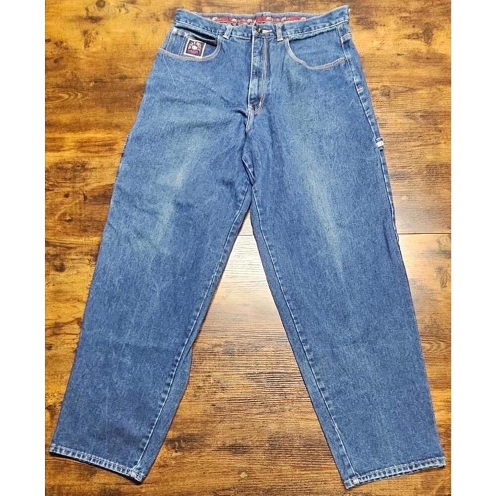 VTG Pelle‎ Pelle Men’s Baggy Y2K Wide Leg Skater Hip Hop Jeans/Pants Size 34x34